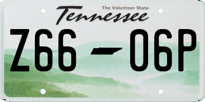 TN license plate Z6606P
