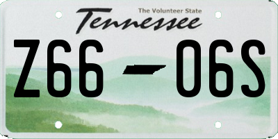 TN license plate Z6606S
