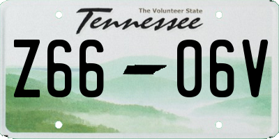 TN license plate Z6606V