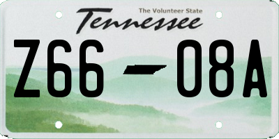 TN license plate Z6608A