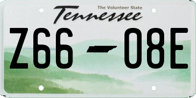 TN license plate Z6608E