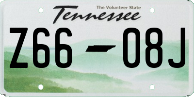 TN license plate Z6608J