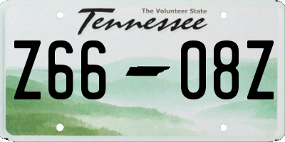TN license plate Z6608Z