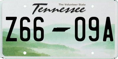 TN license plate Z6609A