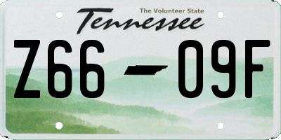 TN license plate Z6609F