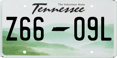 TN license plate Z6609L