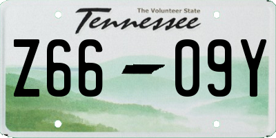 TN license plate Z6609Y