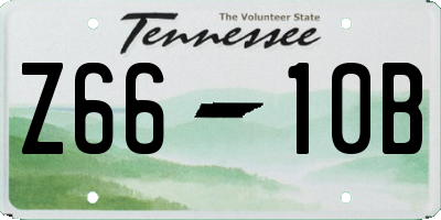 TN license plate Z6610B