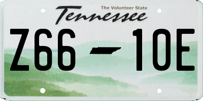 TN license plate Z6610E