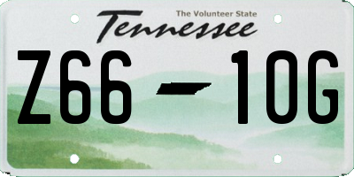 TN license plate Z6610G