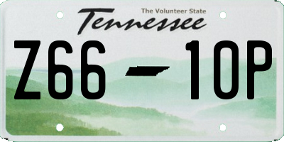 TN license plate Z6610P