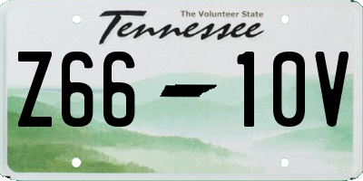 TN license plate Z6610V