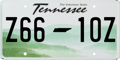 TN license plate Z6610Z