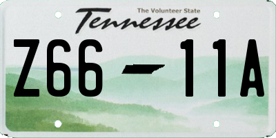 TN license plate Z6611A