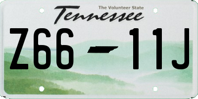 TN license plate Z6611J