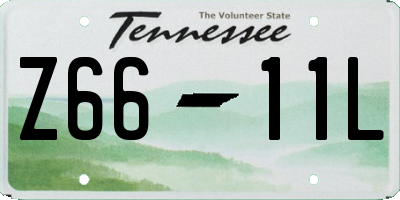 TN license plate Z6611L