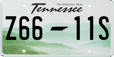 TN license plate Z6611S