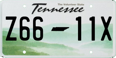 TN license plate Z6611X