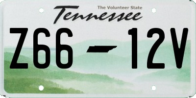 TN license plate Z6612V