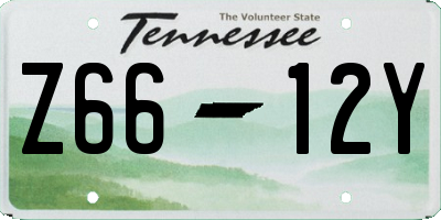 TN license plate Z6612Y