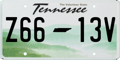 TN license plate Z6613V