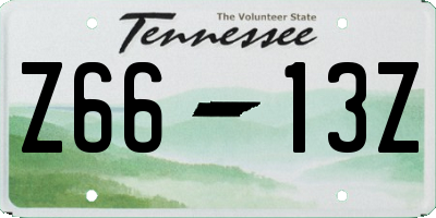 TN license plate Z6613Z