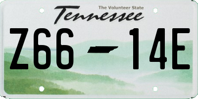 TN license plate Z6614E