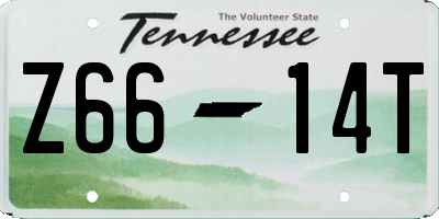 TN license plate Z6614T