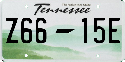 TN license plate Z6615E
