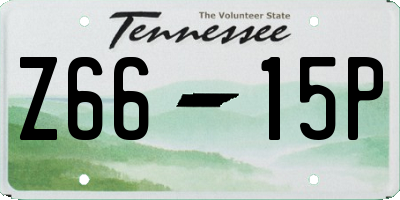 TN license plate Z6615P