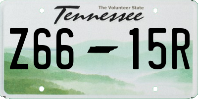 TN license plate Z6615R