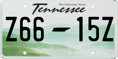 TN license plate Z6615Z