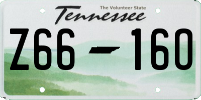TN license plate Z6616O