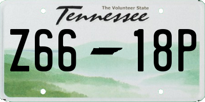 TN license plate Z6618P