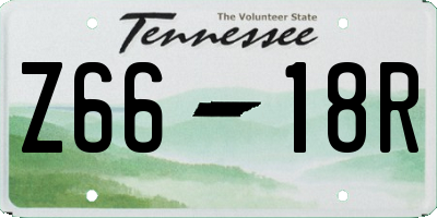 TN license plate Z6618R