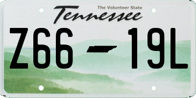 TN license plate Z6619L