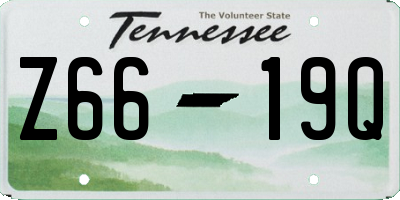 TN license plate Z6619Q
