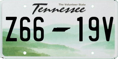 TN license plate Z6619V