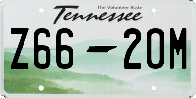 TN license plate Z6620M