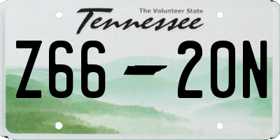 TN license plate Z6620N