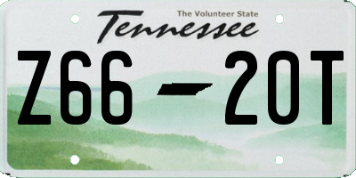 TN license plate Z6620T