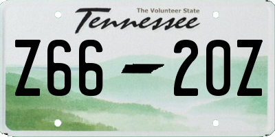 TN license plate Z6620Z