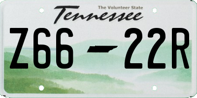 TN license plate Z6622R