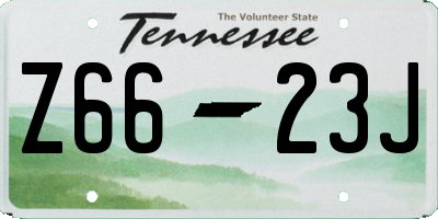TN license plate Z6623J