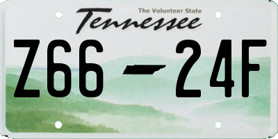 TN license plate Z6624F