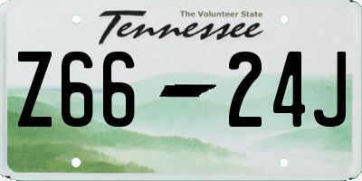 TN license plate Z6624J