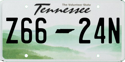 TN license plate Z6624N