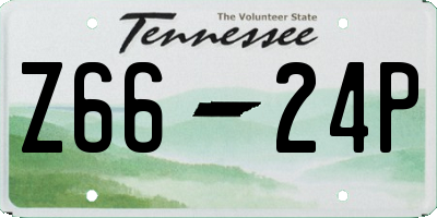 TN license plate Z6624P