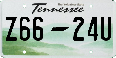 TN license plate Z6624U