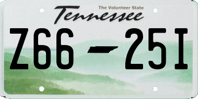 TN license plate Z6625I